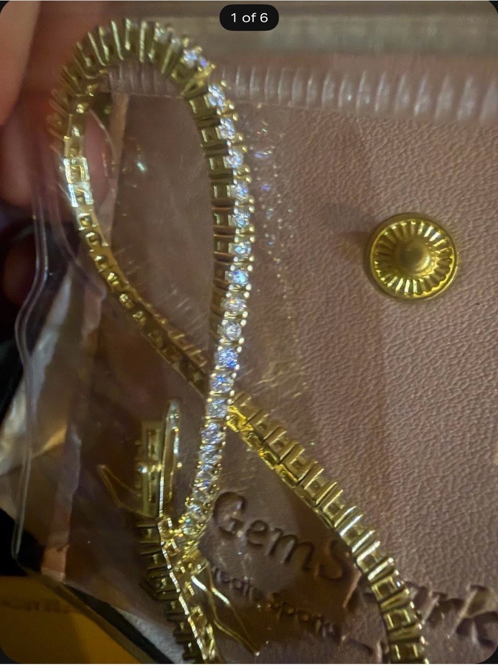 Gold plated Tennis Necklace 2.7 carat moissanite